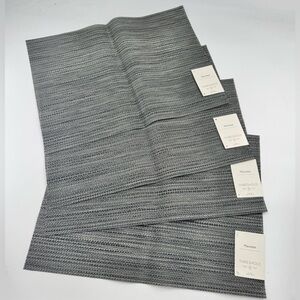 Threshold Placemats 4pc Set NEW Table Decor  Vinyl Dining Gray/Gold 14X19